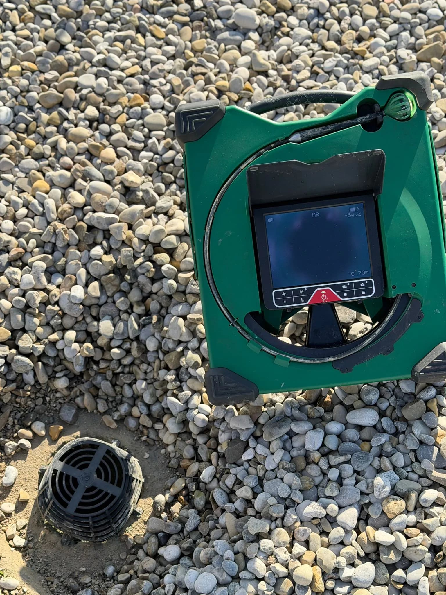 Monitorbildschirm der Rohrinspektionskamera